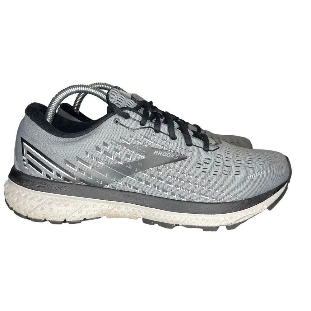 Brooks Men's Ghost 13 Running Sneakers Mesh Grey Black Size 8.5